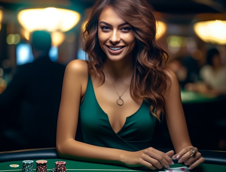 Roulette Live Dealer dengan roda fisik dan antarmuka taruhan di 123indo